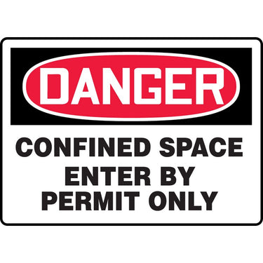Danger Confined Space Enter By Permit Only - Model MCSPD40BVP